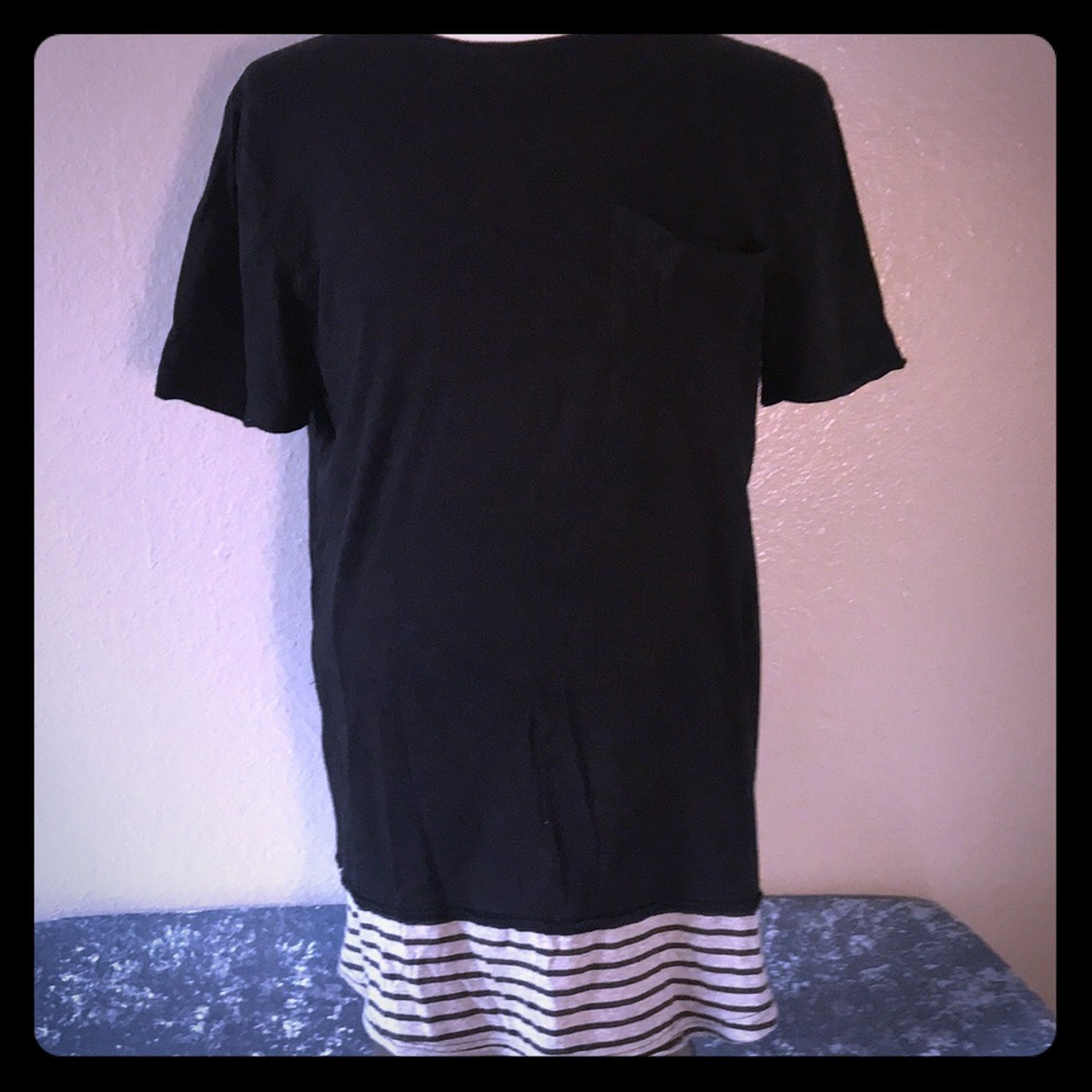 21 Men Longline pocket T-shirt